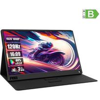ZEUSLAP P15A 15.6" nešiojamas monitorius, 1920×1080, 120Hz, 250 cd/m², IPS, 2×USB-C, mini HDMI, 5V/3A