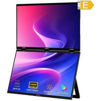 ZEUSLAP Z18W nešiojamas monitorius, 2x18.5", 1920x1080, 300 nitų, 1000:1, 60/100/120 Hz, 25 ms, 4x1W garsiakalbiai, USB-C