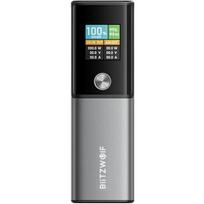 BlitzWolf BW-P23 Power Bank akumuliatorius, 14000mAh, 100W, USB-C, USB-A, TFT ekranas, kompaktiškas
