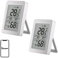 SONOFF SNZB-02DR2 2Pack, temperatūros ir drėgmės jutiklis, 3.6" LCD, ZigBee 3.0, Bluetooth, ±0.2°C, ±2% RH, -20-60°C, 5-95% RH