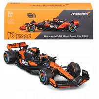 Bburago F1 Mclaren Mcl38 1:24 modelis, Gp Miami 2024, O. Piastri