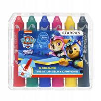 Starpak "šunų Patrulis" išsukamos kreidelės, 6 spalvos