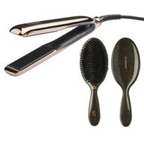 True Divinity Mk2  Limited Edition Gold Set Plaukų tiesintuvo ir Gloss Brush šepečio rinkinys