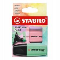 Stabilo Boss Mini pastelinių žymeklių rinkinys, plokščia 2-5 mm antgalis, 3 vnt.