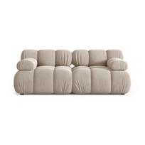 Kreminės spalvos sofa iš velveto 188 cm Bellis – Micadoni