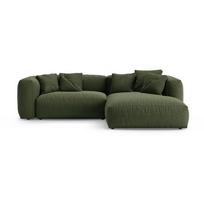 Žalios spalvos sulankstoma modulinė kampinė sofa (su dešiniuoju kampu/su gultu) Martina – Micadoni