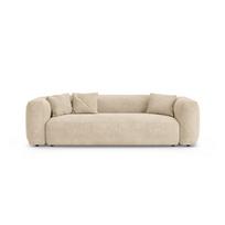 Kreminės spalvos sulankstoma sofa iš velveto 264 cm Martina – Micadoni