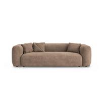 Smėlio spalvos sulankstoma sofa iš velveto 264 cm Martina – Micadoni
