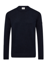 Bruun & Stengade - Bs Rapa Regular Fit Knitwear - Apvalios apykaklės megztinis - Tamsiai mėlyna