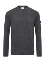 Bruun & Stengade - Bs Rapa Regular Fit Knitwear - Apvalios apykaklės megztinis - Pilka