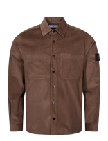 Stone Island - Cotton Micro Corduroy Overshirt - Lengva striukė - Ruda