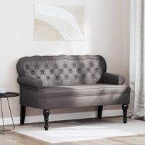Česterfildo suolas Pilka 119,5 x 64,5 x 75 cm Dirbtinė oda