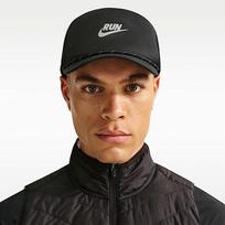 Nike Pro Dri-FIT Unstructured Swoosh Run Cap Black/ Anthracite/ Reflective Silv - Dydis Universalus (IO8269-010 Kitos kepurės)