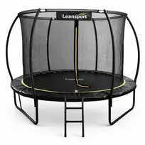 „Lean Sport“ sodo batutas „LEAN“ su vidiniu tinklu, juodai-žalias, 252 cm, 8 pėdų