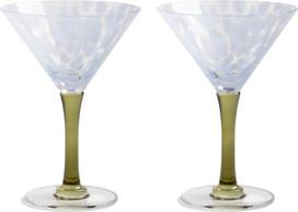 &K Amsterdam Kokteilių taurės Coupe 14 cm, žalios, 2 vnt.