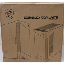 SALE OUT. MSI MPG VELOX 100R White PC Case, Mid-Tower, USB 3.2, Audio-out, Mic-in | MSI PC Case | MPG VELOX 100R WHITE | Mid-Tower | White | DAMAGED PACKAGING, DENTED CORNER (TOP)