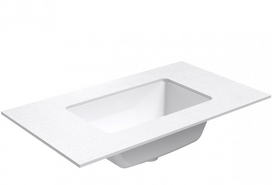 Praustuvas su stalviršiu Kame Universal, WP/8-3/H16-P3, 80 cm, Matinė balta HPL