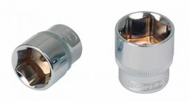 1/2" CHROME+ šešiakampė galvutė 18mm, KS Tools