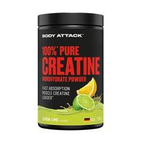 BODY ATTACK 100% Pure Creatine (su skoniais) - 500g Citrina-laimas