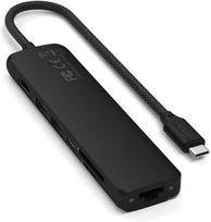 Satechi 7-in-1 USB-C Slim Multiport Adapter with Ethernet, Black (ST-P7SK)