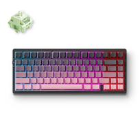 MCHOSE G75 belaidė mechaninė klaviatūra | US | Matcha Latte Switch V2 | 2.4GHz, BT | Juoda-rožinė