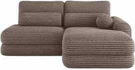 Kampinė sofa - lova Ripeli, ruda sp., dešininė, 175 x 217 cm x 96 cm