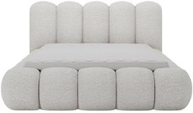 Lova pusantros vietos Oloroso Bouclé Royal 01, 140 x 200 cm, balta sp., be čiužinio, su grotelėmis