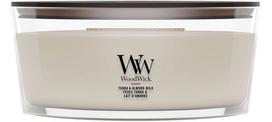 Žvakė, aromatinė WoodWick Tonka & Almond Milk, 40 - 65 h, 453 g, balta sp.