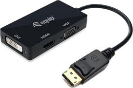 Adapter AV Equip Equip Displayport->HDMI/VGA/DVI Adapter St/Bu        Black | 133441 | 4015867227541