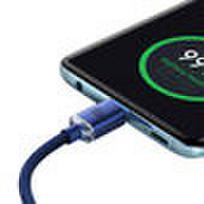 „Baseus Crystal Shine“ kabelis nuo USB-C iki USB-C, 100 W, 1,2 m (mėlynas)