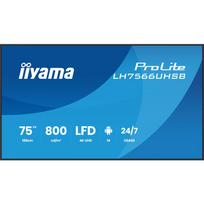 Monitorius iiyama 189.0cm (75") 16:9 2xHDMI+USB-C VA (LH7566UHSB-B1AG) | LH7566UHSB-B1AG | 4948570128242