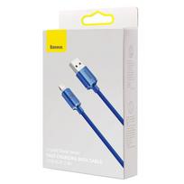 Baseus Crystal Shine kabelis USB prie Lightning, 2.4A, 2m (mėlynas)