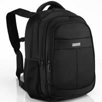 Ergonomiška mokyklinė, miesto ir kelioninė kuprinė Peterson su krūtinės dirželiu ir vieta 15,3 col. kompiuteriui, juoda, 18 l