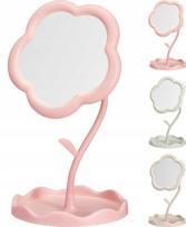 Dekoratyvinis stovintis veidrodis gėlė plastiko įvairių spalvų 29cm 1vnt.