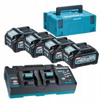 Makita Xgt 40v Akumuliatorių rinkinys su dviguba įkrovimo stotele