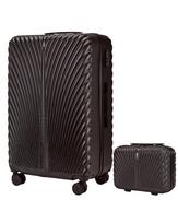 Vidutinis lagaminas Wings SWAN SN120 24" su kosmetine juodas polikarbonatas