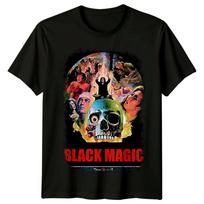 Juodoji magija (1975 m) Filmo plakato įkvėpti marškinėliai Retro 70-ųjų stiliaus marškinėliai Unisex S black