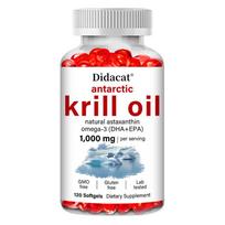 Antarctic krill oil 1000 mg, rich in Omega-3 fatty acid EPA, with anti-aging and immune-boosting effects. 120 capsules 120 Capsules