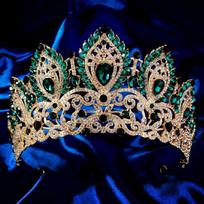 Prabangi princesės vestuvinė tiara Didelė diadema Karūna princesei Aukštos kokybės karalienės karūna moterims auksas