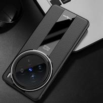 For Vivo X200,X200 Pro,X200 Pro mini Case  Lichi Leather +Soft TPU Ultra Thin Lens Protection Slim Matte Cover for X 200 Vivo X200 Pro mini gray