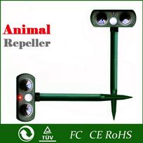 Solar Ultrasonic Animal Repeller: Infrared Cat & Dog Deterrent black