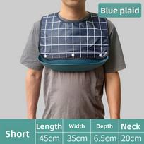 New S/M/L Adult Bib Waterproof Washable Adult Cover Adjustable Dirt Resistant Saliva Napkins Dinning Aid black