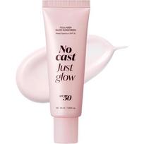 Kolageno spindesio veido apsauginis kremas nuo saulės SPF50 plataus spektro drėkinantis nepaliekantis baltumo kasdienis saulės losjonas 50ml rožinė
