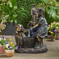 Vidaus/Lauko fontano statula Dervos sodo skulptūra Kiemo meno dekoracija P3