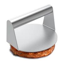 Nerūdijančio plieno Smash Burger Press Mėsainių kotletai Mėsos Masher Apvali mėsos preso forma, skirta Deli Meats Virtuvės aksesuarams sidabras