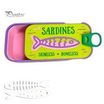 Desktop Accessory Organizer Sardines Jewelry Box with Fishbone Partitions, Compact Mini Travel Size Case, Rings Earrings Necklaces Storage Container 2pcs A