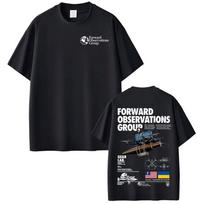 Forward Observations Group Marškinėliai Vyrams Moterims Drabužiai Mada Vintažiniai Marškinėliai Oversized Laisvalaikio Trumpomis Rankovėmis Marškinėliai Streetwear L black