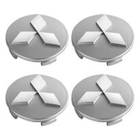 4Pcs 60MM Car Emblem Wheel Center Hub Cap Covers Auto Rim Cover For Mitsubishi Outlander Lancer 10 9 ASX RALLIART Eclipse Pajero sdpc91 sidabras