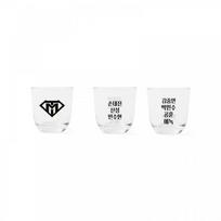 Burning Trotman Soju Glass Set   Model 04 white
