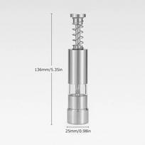 Small Manual Grinder 304 Stainless Steel Spice Seasoning Bottle Adjustable Coarseness Manual Grinding Bottle Home Kitchen Tools gray